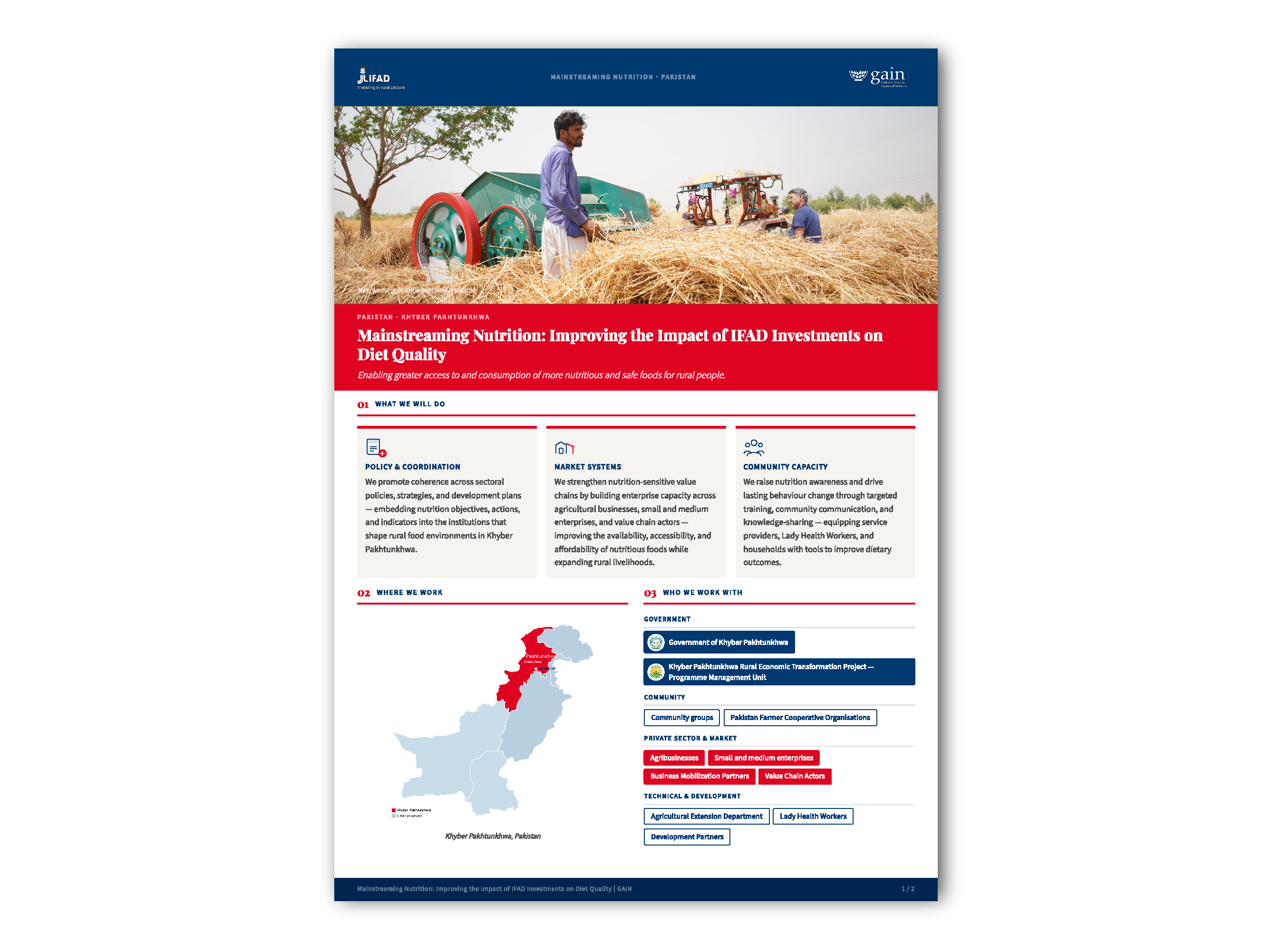 Mainstreaming Nutrition: Improving the Impact of IFAD Investments on the Nutritional Quality of Diets